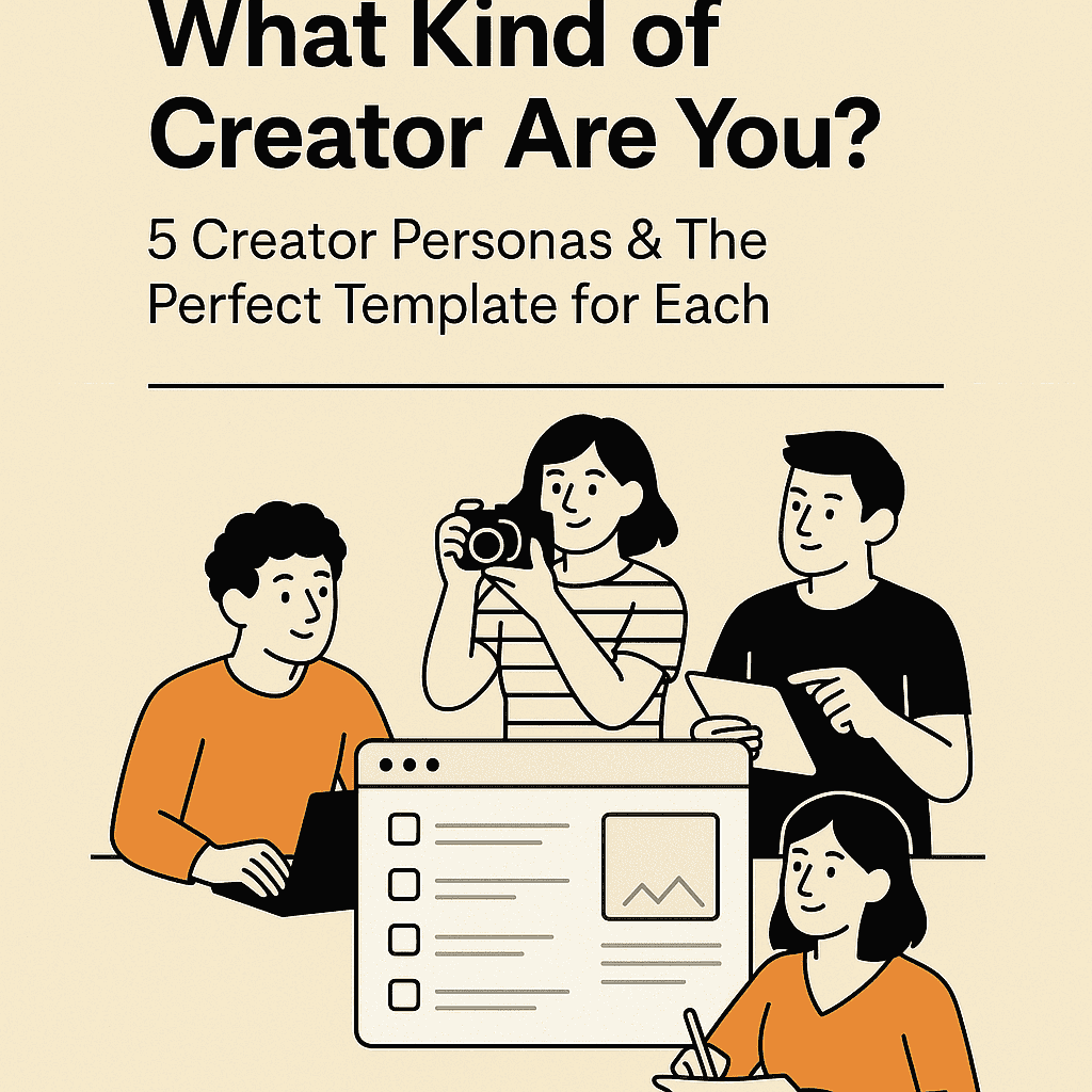 What Kind of Creator Are You? 5 Personas & The Perfect Website Template