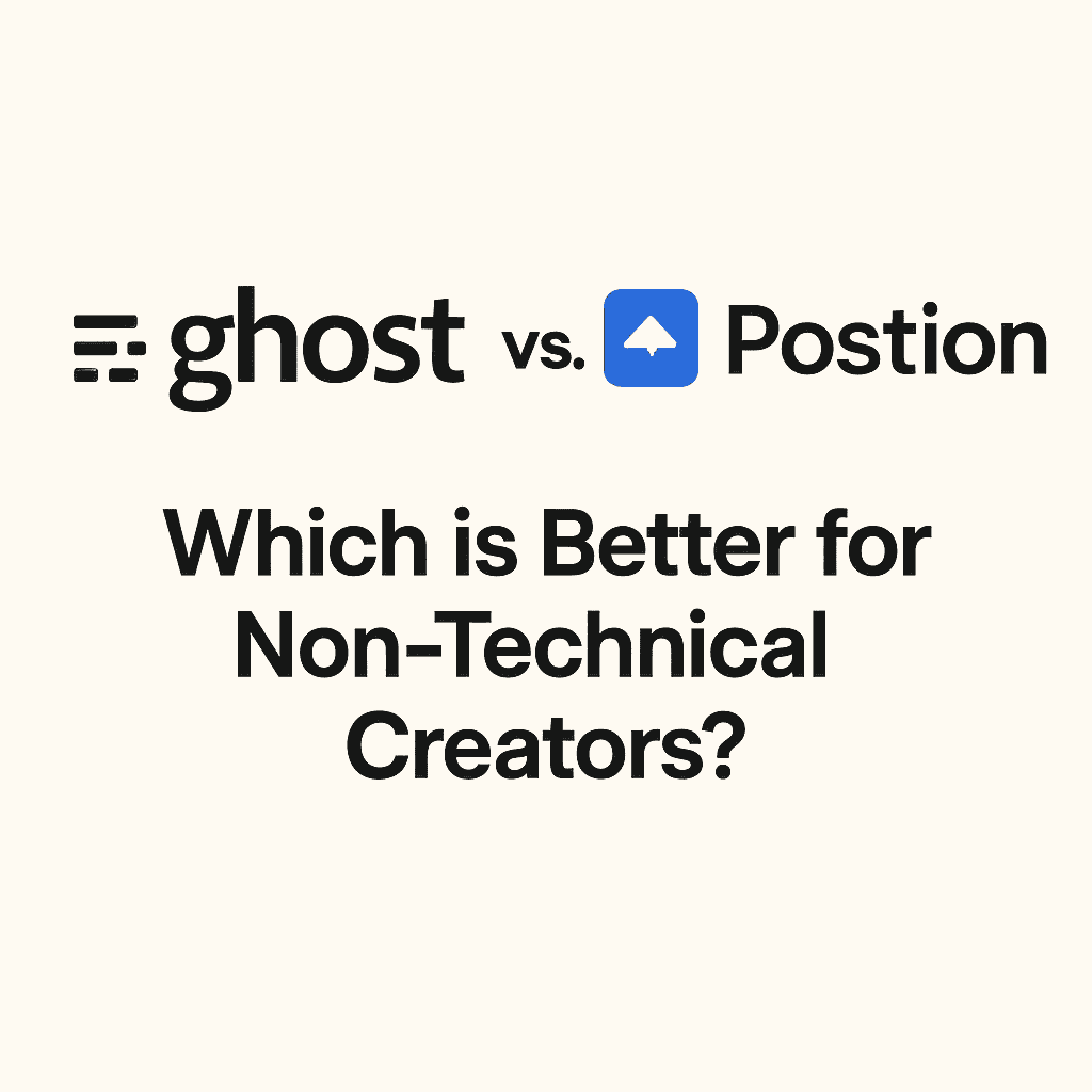 Ghost vs. Postion: The Best Platform for Non-Technical Creators?