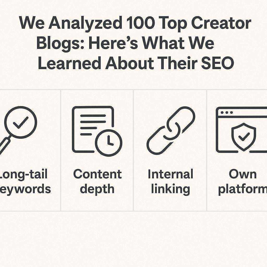 Blog SEO Secrets: We Analyzed 100 Top Creator Blogs. Here's What Works.