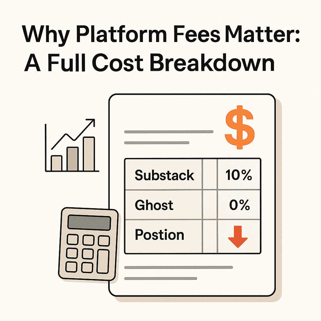 Substack vs Ghost vs Postion: A Full Fee & Pricing Comparison 2025